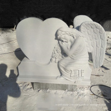 Cheap heart shaped granite headstone marble angle tombstone and monument